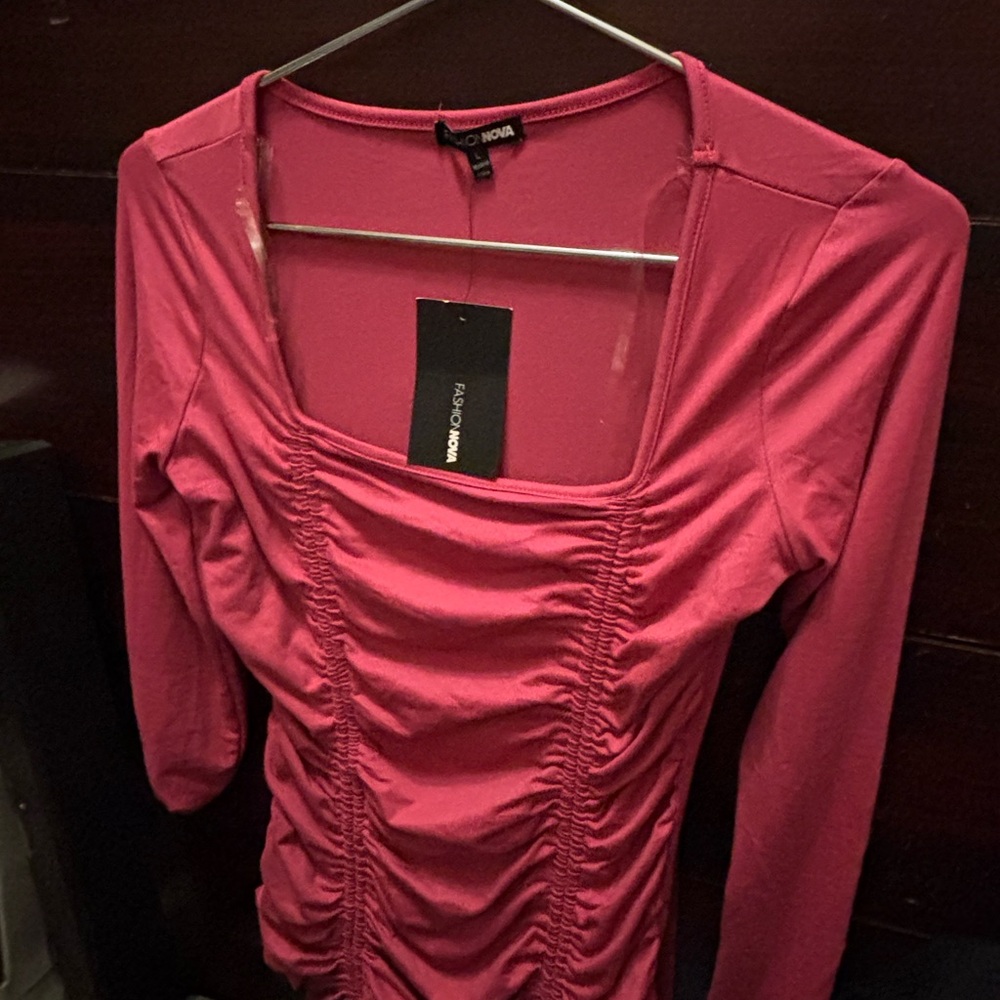 Fashion Nova Pink Midi Dress